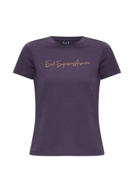 Tricou Ea7 Emporio Armani cu paiete violet