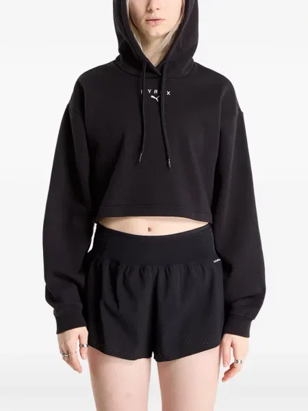 Hanorac cu glugă Puma cu căptușeală negru