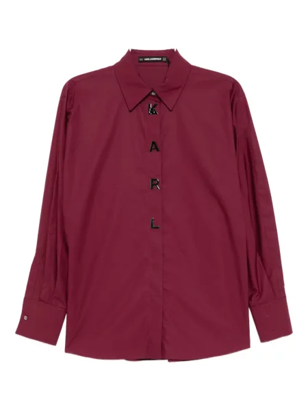 Риза Karl Lagerfeld поплин червено
