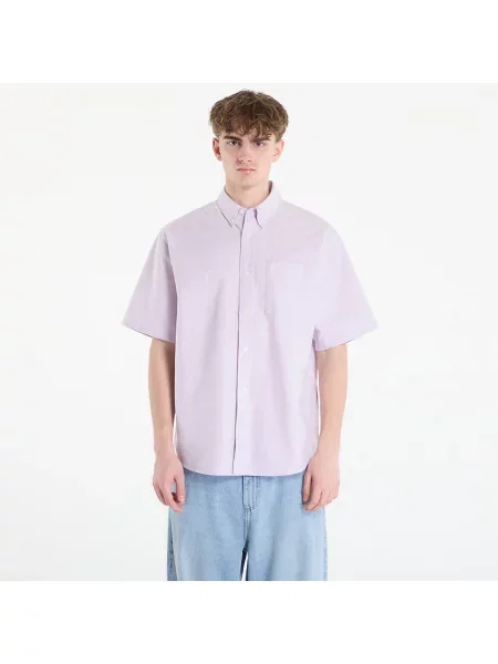 Риза Carhartt WIP S/S Braxton Shirt UNISEX Gentle Purple/ Wax XS виолетово