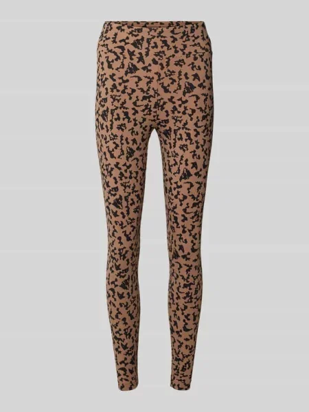 Legginsy z elastycznym pasem Ea7 Emporio Armani beżowe