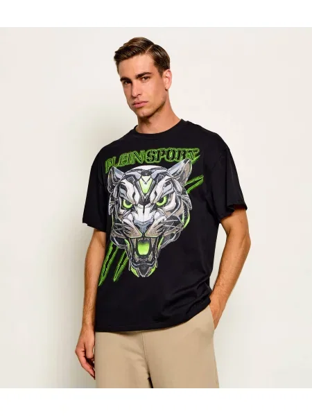Plein Sport Tricou Fluo Tiger negru