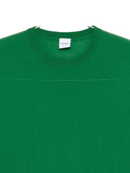 Pulover Aspesi cu decolteu rotund verde