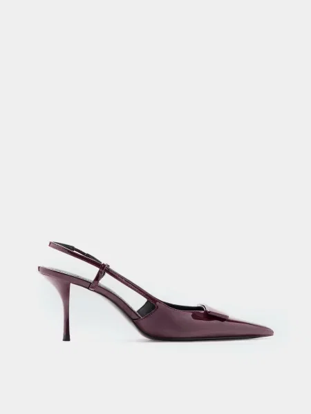 Туфлі-човники MANGO поліуретан бордовий