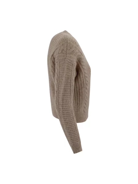 Sweter Max Mara Studio o skróconej długości beżowy