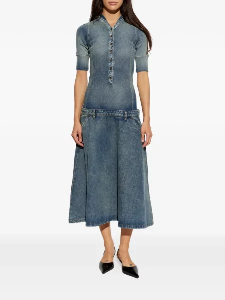Rochie midi Diesel tricotate albastru