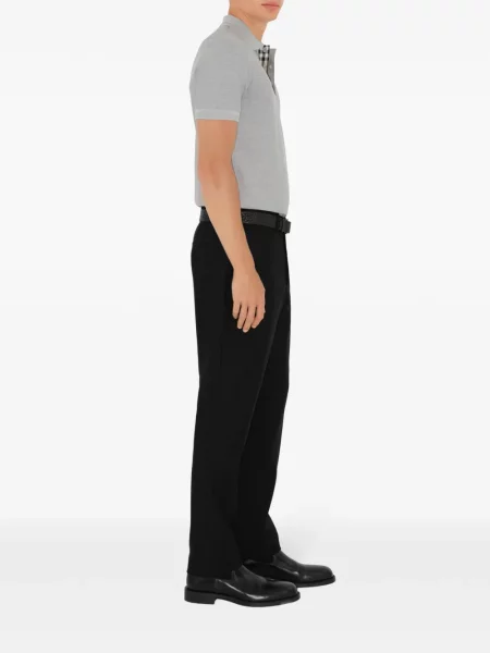 Haftowane polo Burberry szare