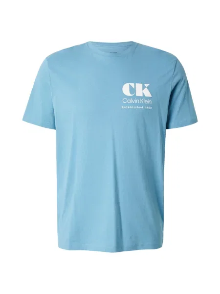 Calvin Klein Jeans Tričko nebesky / biela modrá
