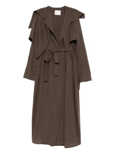 Płaszcz Yehuafan wełniany brązowy