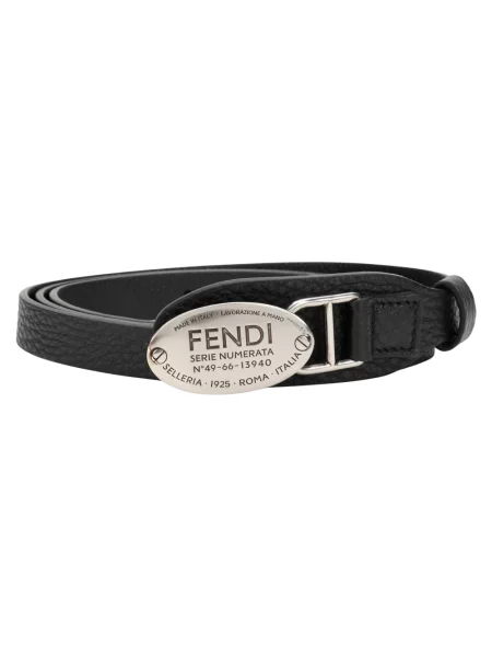 Pasek Fendi skórzany czarny