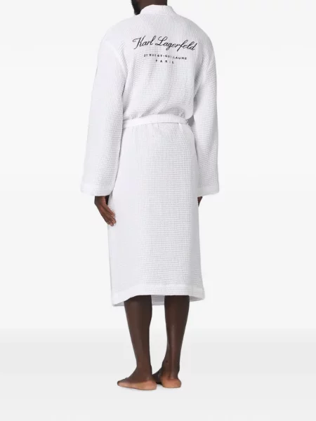 Halat Karl Lagerfeld tricotate alb