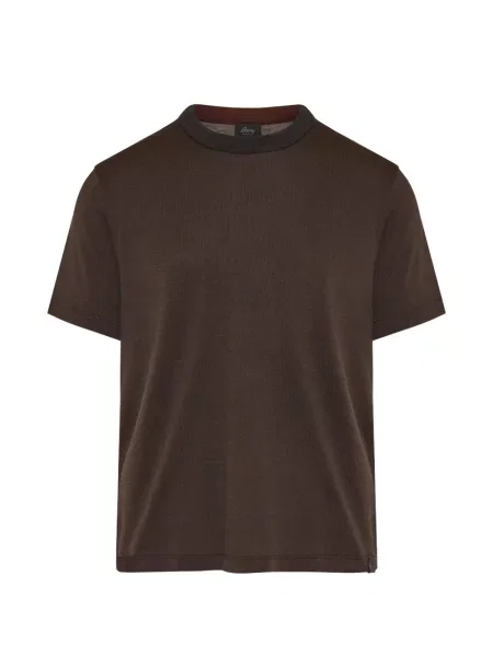 Tricou Brioni cu decolteu rotund maro