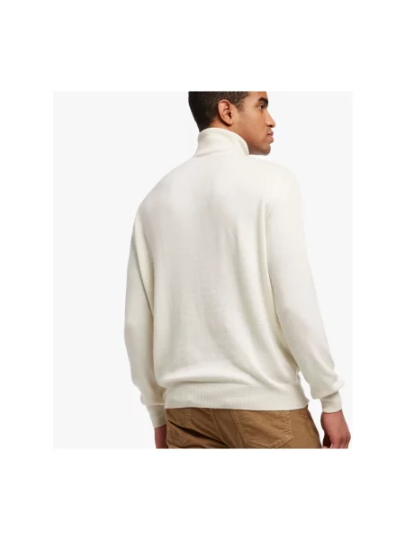 Sweter z golfem Brooks Brothers z kaszmiru do golfa beżowy