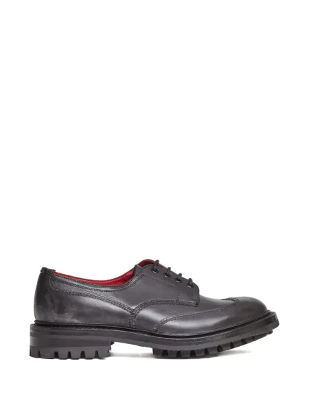 Pantofi derby Tricker's cu șireturi din dantelă negru