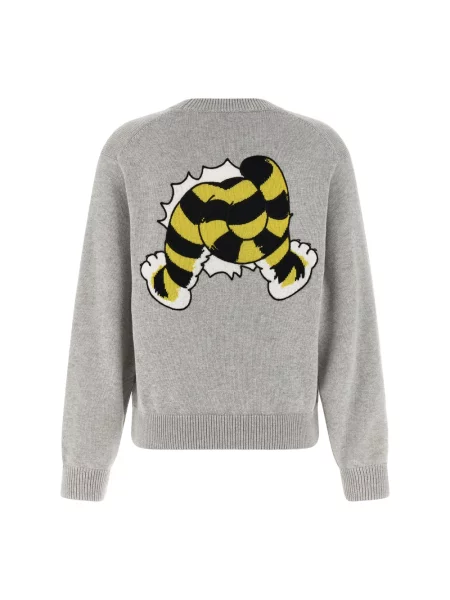 Sweter Kenzo w tygrysie prążki szary