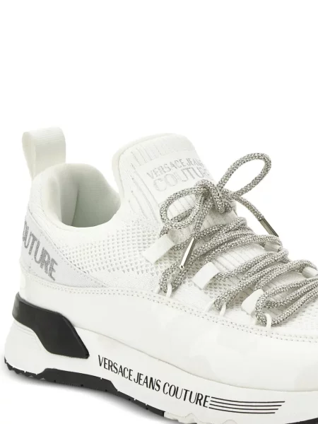 Sneakerși Versace Jeans Couture cu șireturi plasă alb