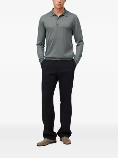 Tricou polo Retori cu model argyle verde