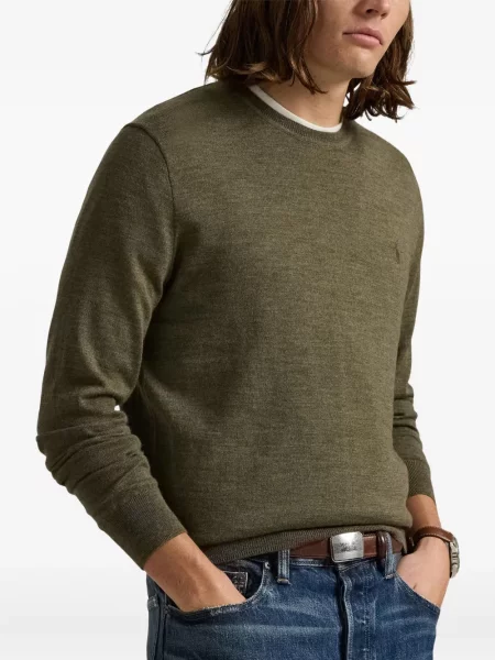 Μικρός κασκέτο Polo Ralph Lauren με χαμηλή μέση υφαίνω διαγωνίως πράσινο