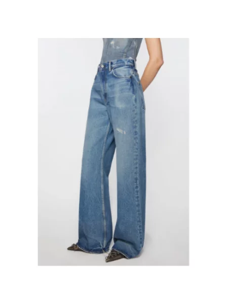 Spodnie Acne Studios niebieskie
