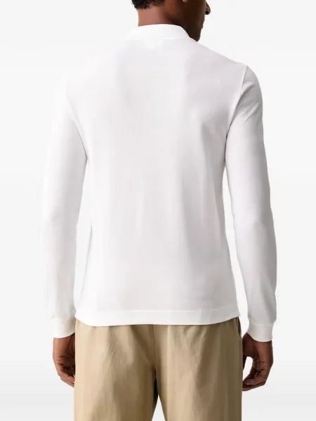 Lung tricou polo Lacoste alb