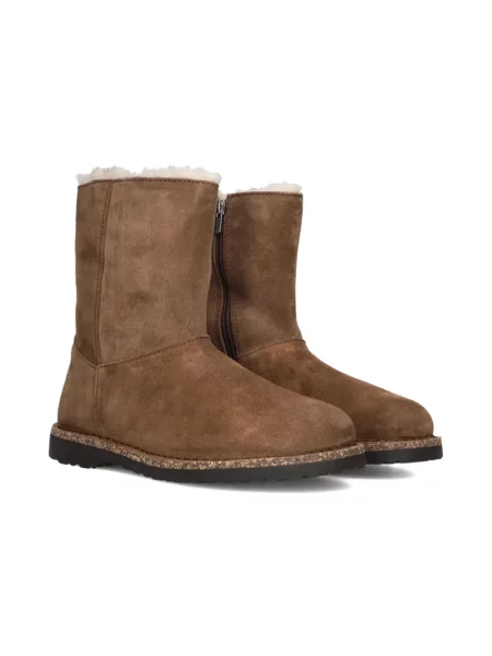 Birkenstock Obuwie Kobieta 39 EU Zamsz Zamszowe Buty z Owczym Futrem dla Kobiet brązowy