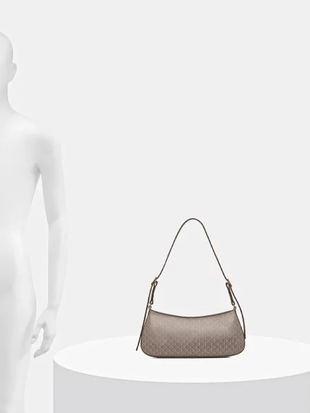 Calvin Klein Táska Emblem Aop Small Shoulder Bag bézs