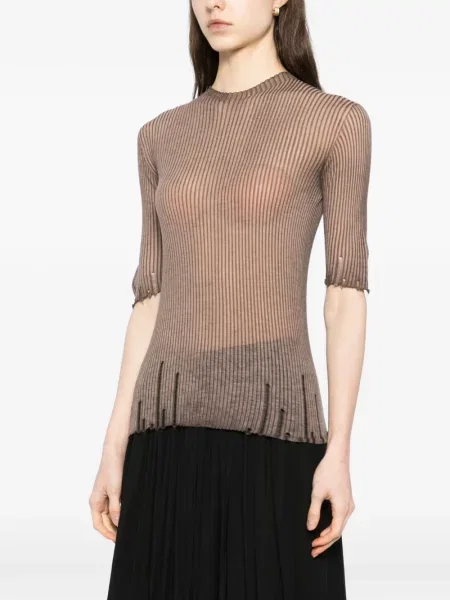 Top Uma Wang scurt maro