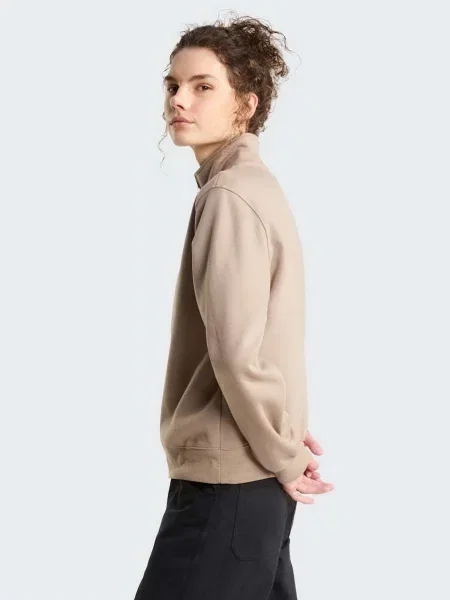 Кофта The North Face W SKI EMBRO RELAXED ZIP бавовна/поліестер коричневий