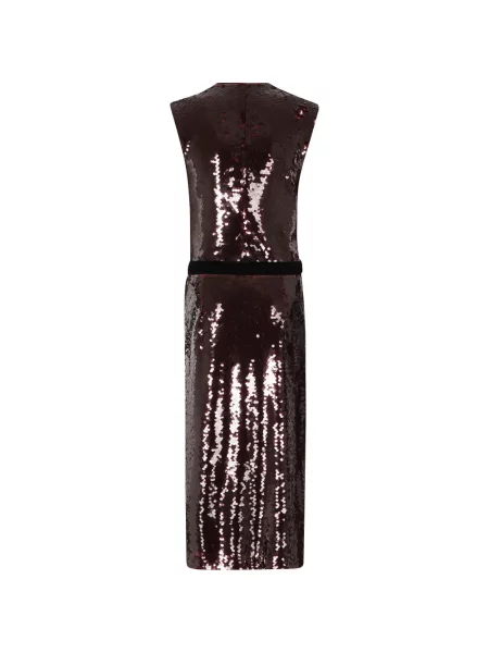 Rochie midi Alberta Ferretti cu paiete roșu