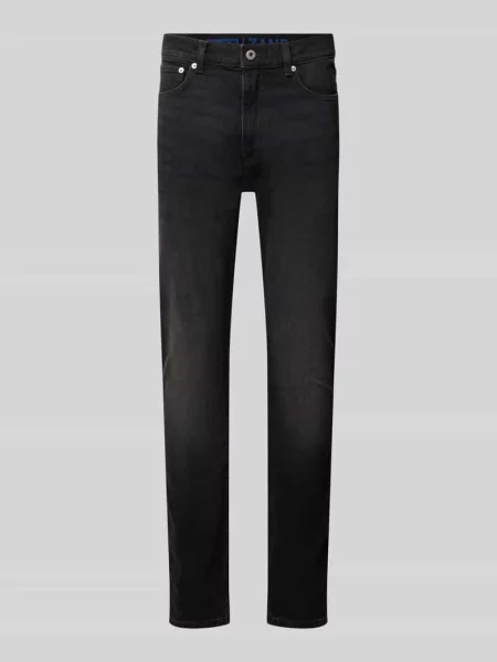 Jeansy o kroju super slim fit z mieszanki bawełny model Zane' Hugo Blue czarne