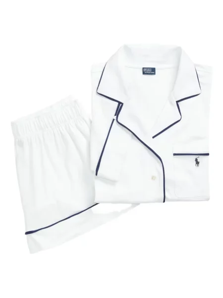 Briaunotas pusiau užtrauktukas zomšinės bokseriai Polo Ralph Lauren balta