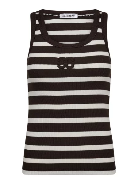 Co'couture Top Granny negru / murdar alb