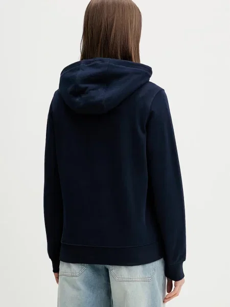 Tommy Jeans bluza z kapturem z bawełną granatowa