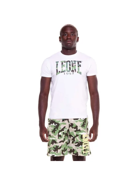 Scurt tricou Leone 1947 cu mâneci scurte alb