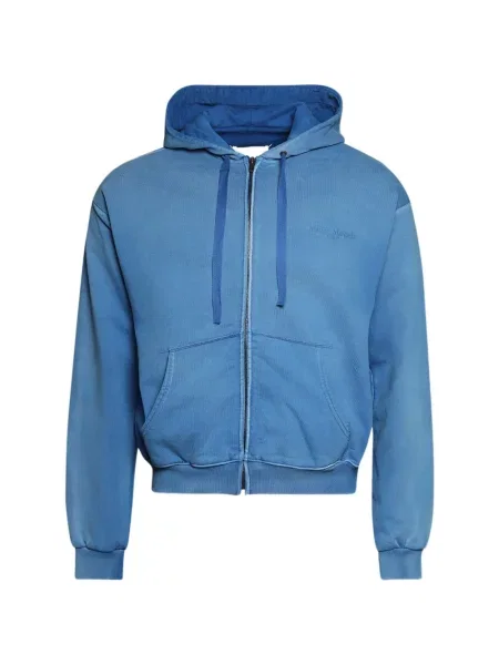 Hanorac cu glugă Maison Margiela cu broderie albastru