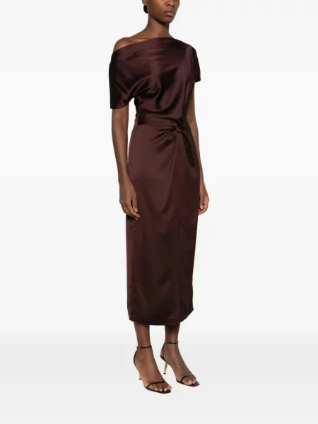 Rochie Imperial asimetrică maro