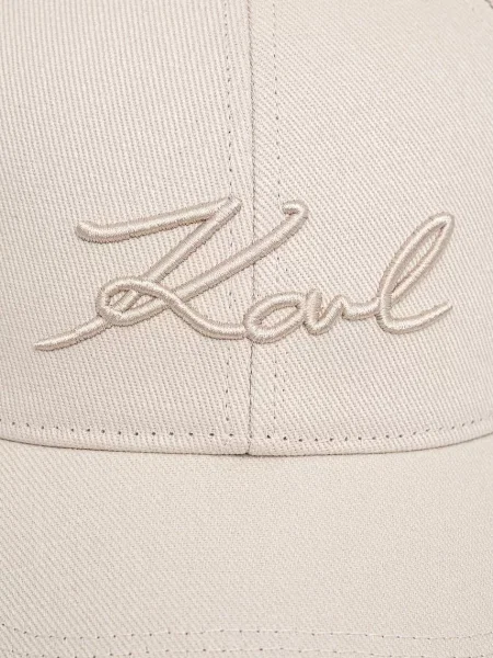 Кепка Karl Lagerfeld однотонна бежевий