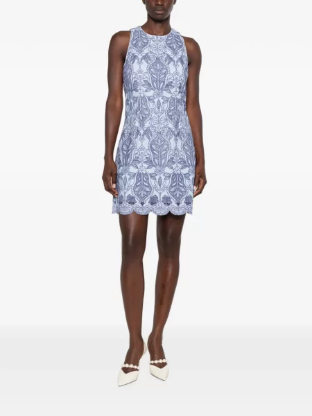 Rochie mini Rebecca Vallance din dantelă albastru