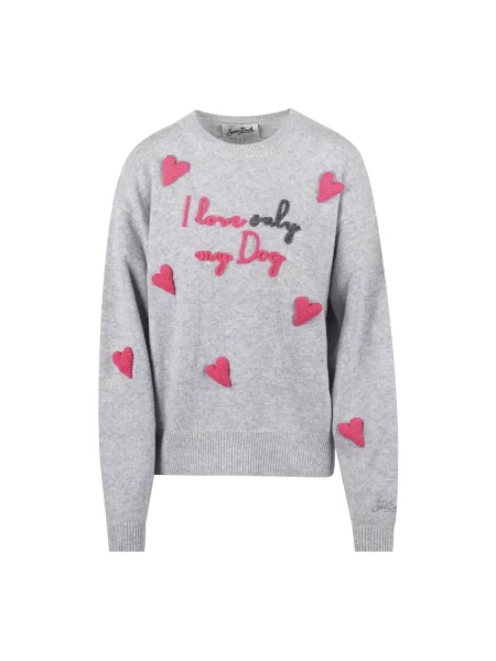 Sweter Mc2 Saint Barth wełniany szary