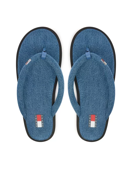 Tommy Jeans Japonke Tjw Padded Denim Casual Sandal modra