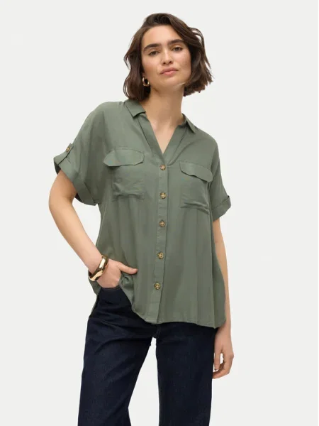 Vero Moda Риза Bumpy зелен
