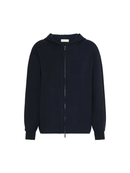 Dzianinowa bluza rozpinana Max Mara niebieska