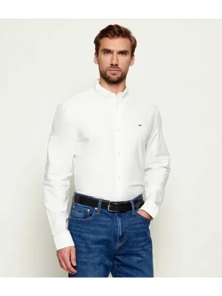 Tommy Jeans Cămașă | oxford alb