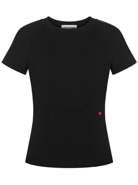 Tricou Moschino cu motiv cu inimi negru