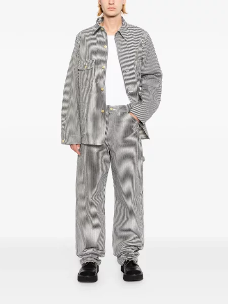 Geacă de blugi Sugar Cane Jeans cu dungi albastru