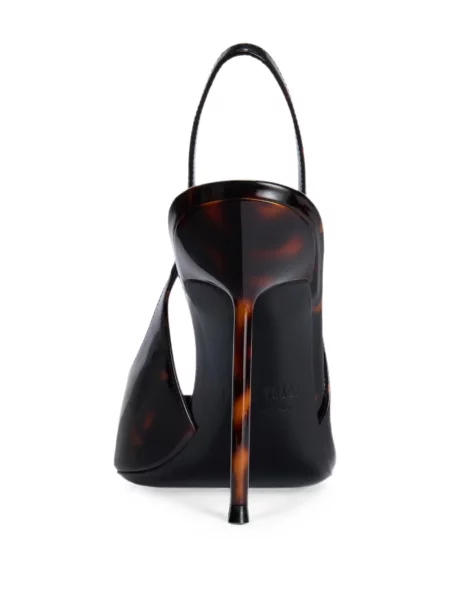 Pantofi cu toc Paris Texas slingback maro