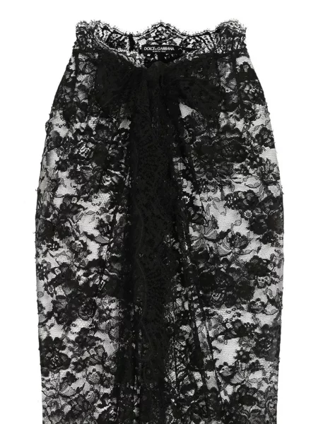 Nėriniuotas sijonas Dolce & Gabbana juoda