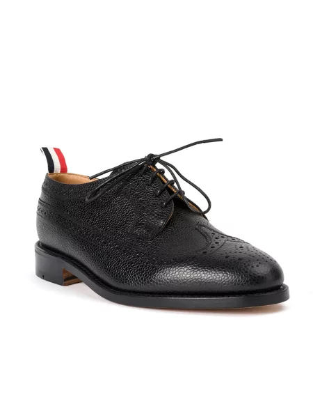 Klasické polobotky Thom Browne bez podpatku černé