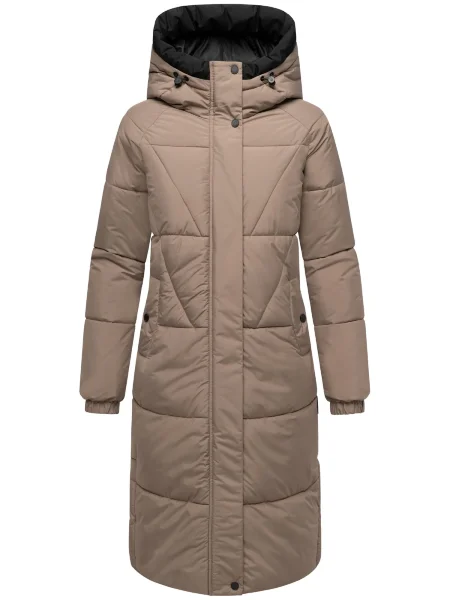 MARIKOO Palton de iarnă Yaskaa taupe gri
