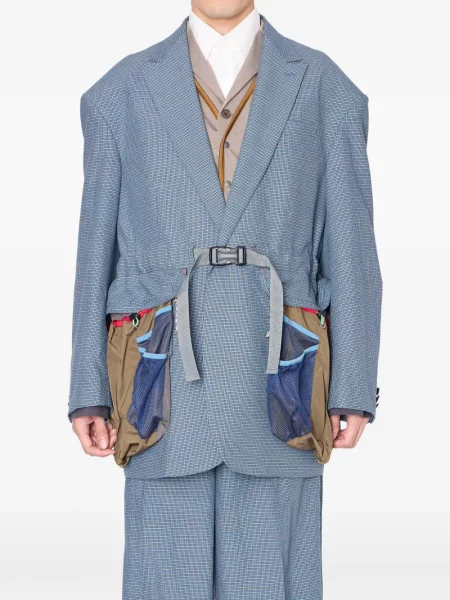 Кариран блейзър Kolor синьо